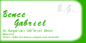 bence gabriel business card